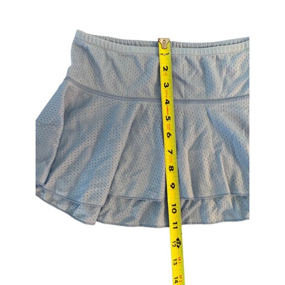 Abercrombie Skirt S Vintage Prep Blue Mesh Low Rise Retro 90s Mini Y2K - Picture 5 of 7